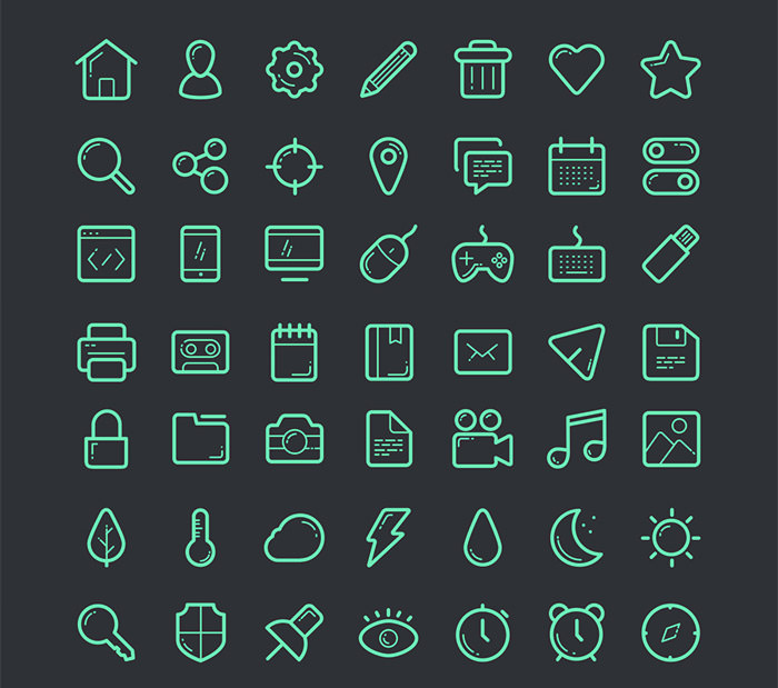 50 Free and Useful GUI Icon Sets for Web Designers 