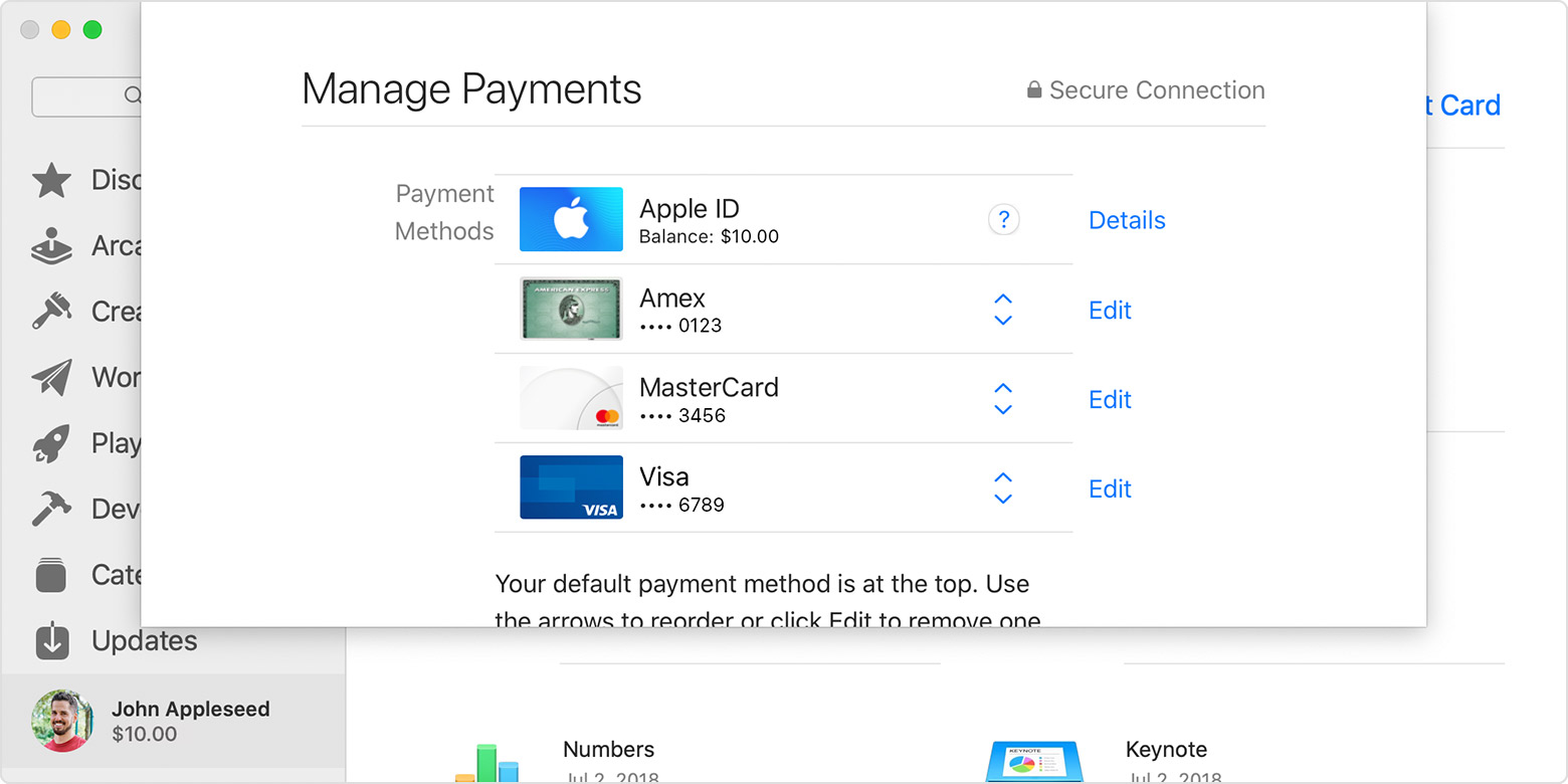 How to change, add and remove Apple ID Payment methods on