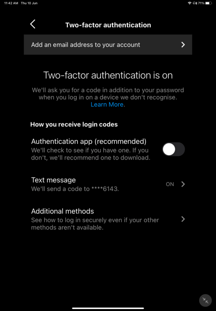 How to turn on two-factor authentication on Instagram to increase login