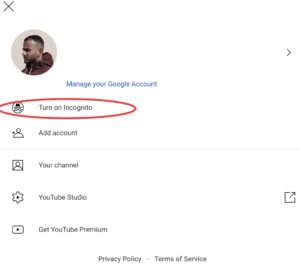 How to turn on Incognito Mode on YouTube App? - Geeky Duck