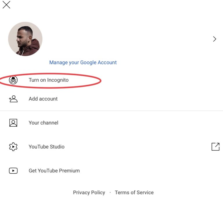 How to turn on Incognito Mode on YouTube App? - Geeky Duck